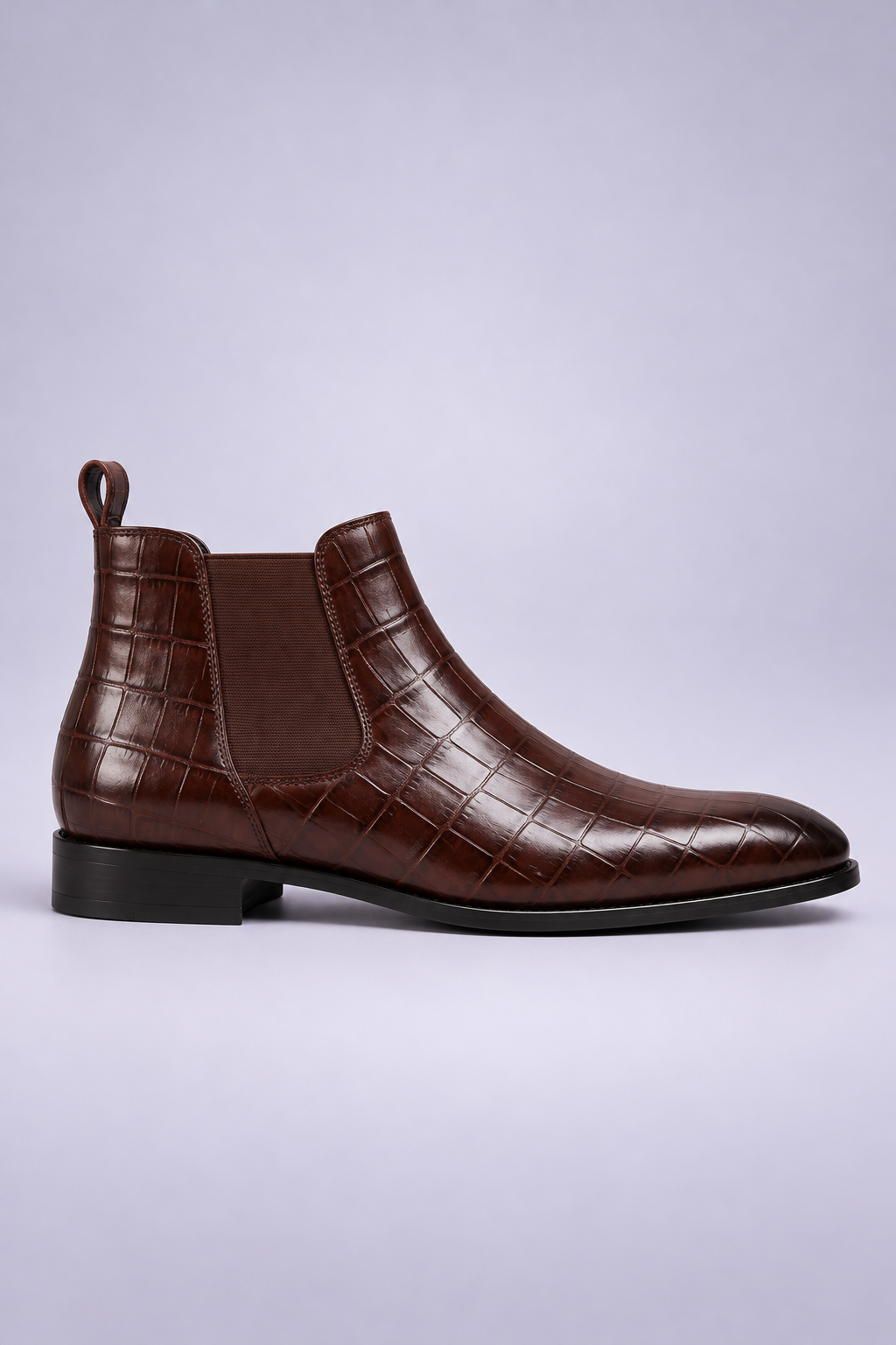 Bottines Chelsea Effet Croco
