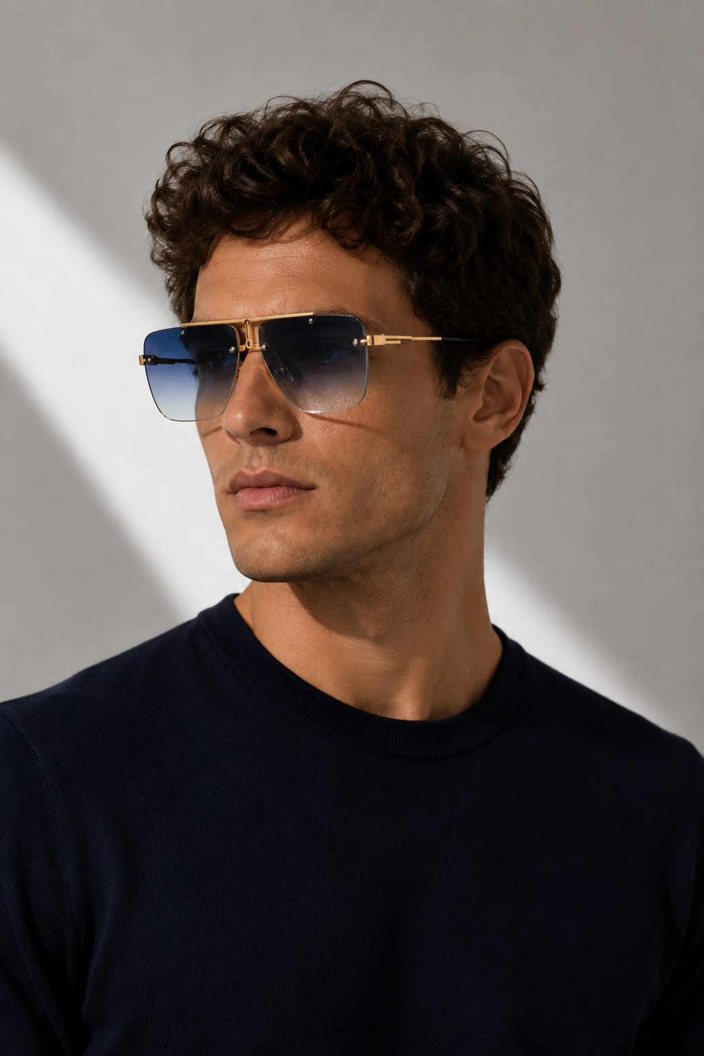 Lunettes de Soleil Carrées Sans Monture