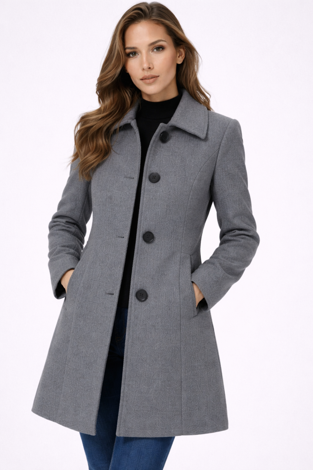 Manteau d'hiver à fermeture boutonnée