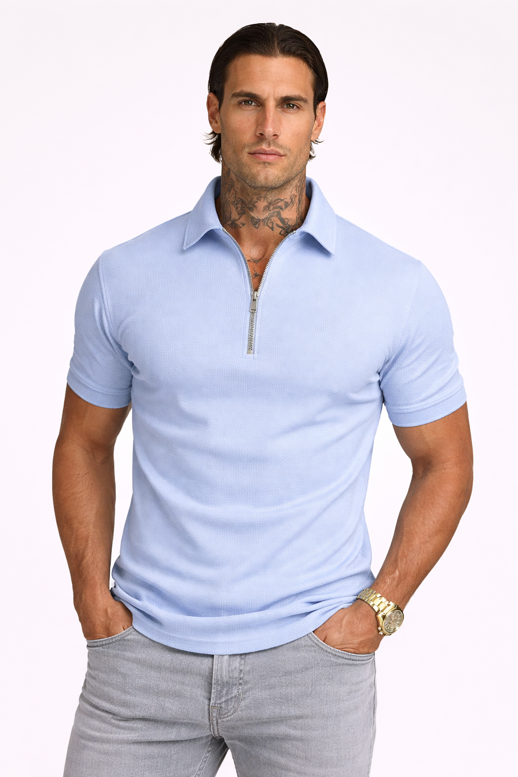 Polo zippé