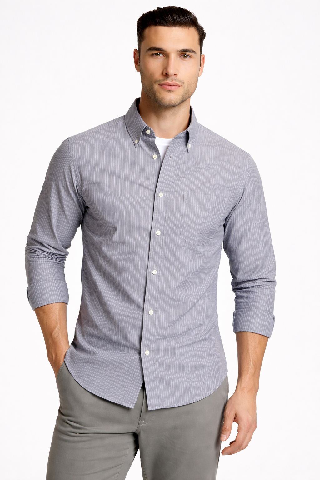 Chemise rayée en coton