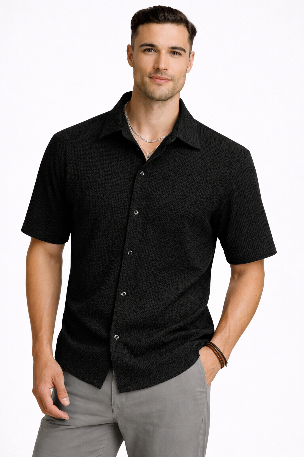 Chemise structurée boutonnée