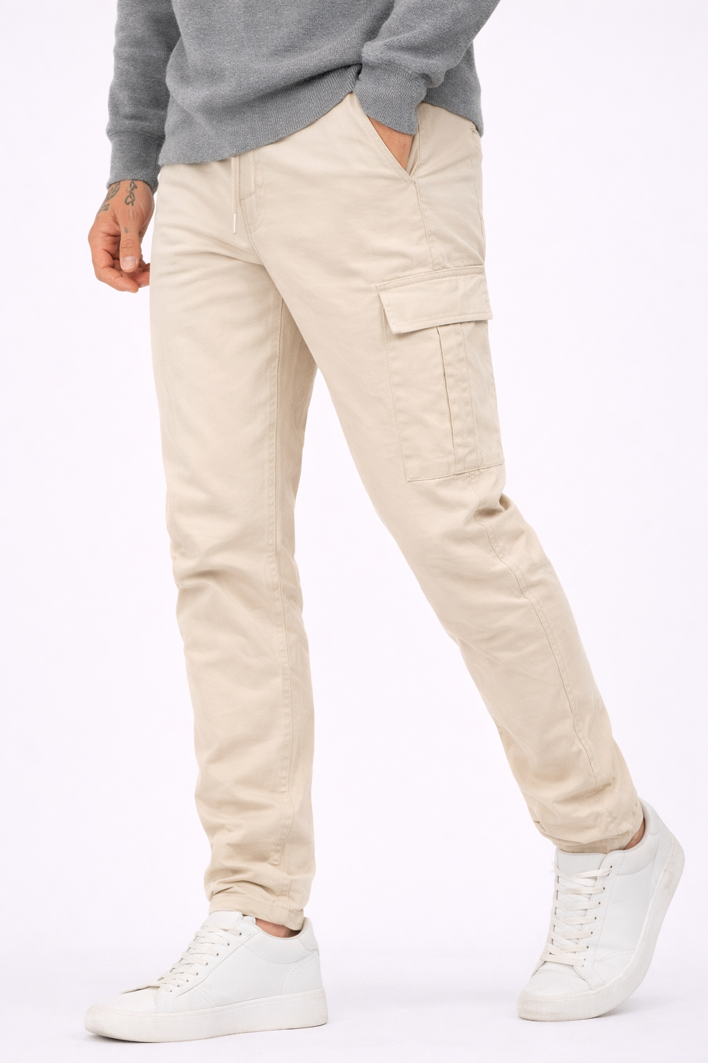 Pantalon cargo coupe droite