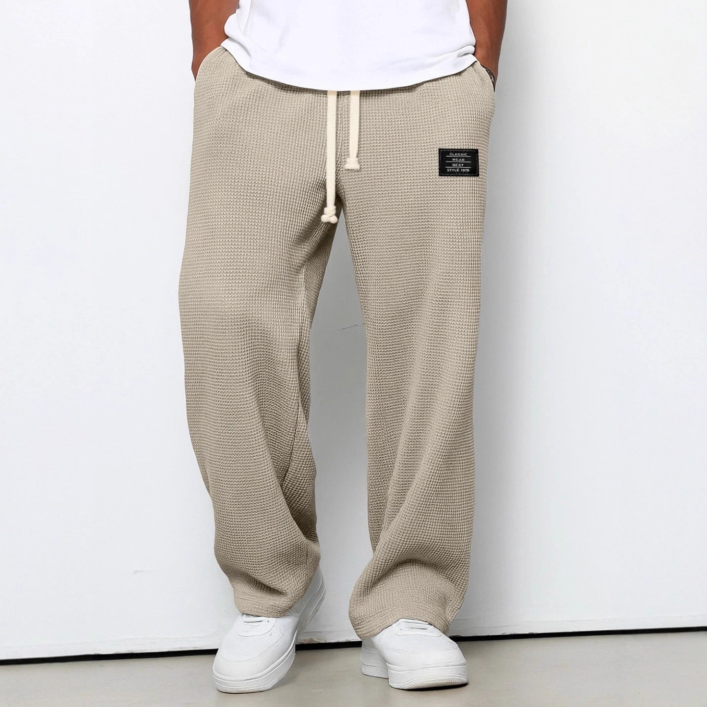 Pantalon large à taille ajustable