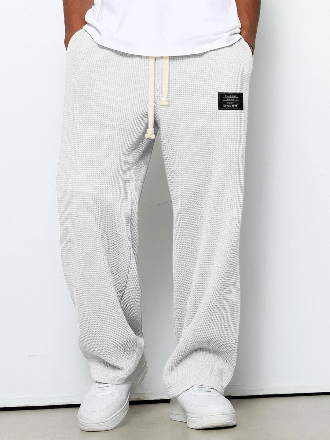 Pantalon large à taille ajustable