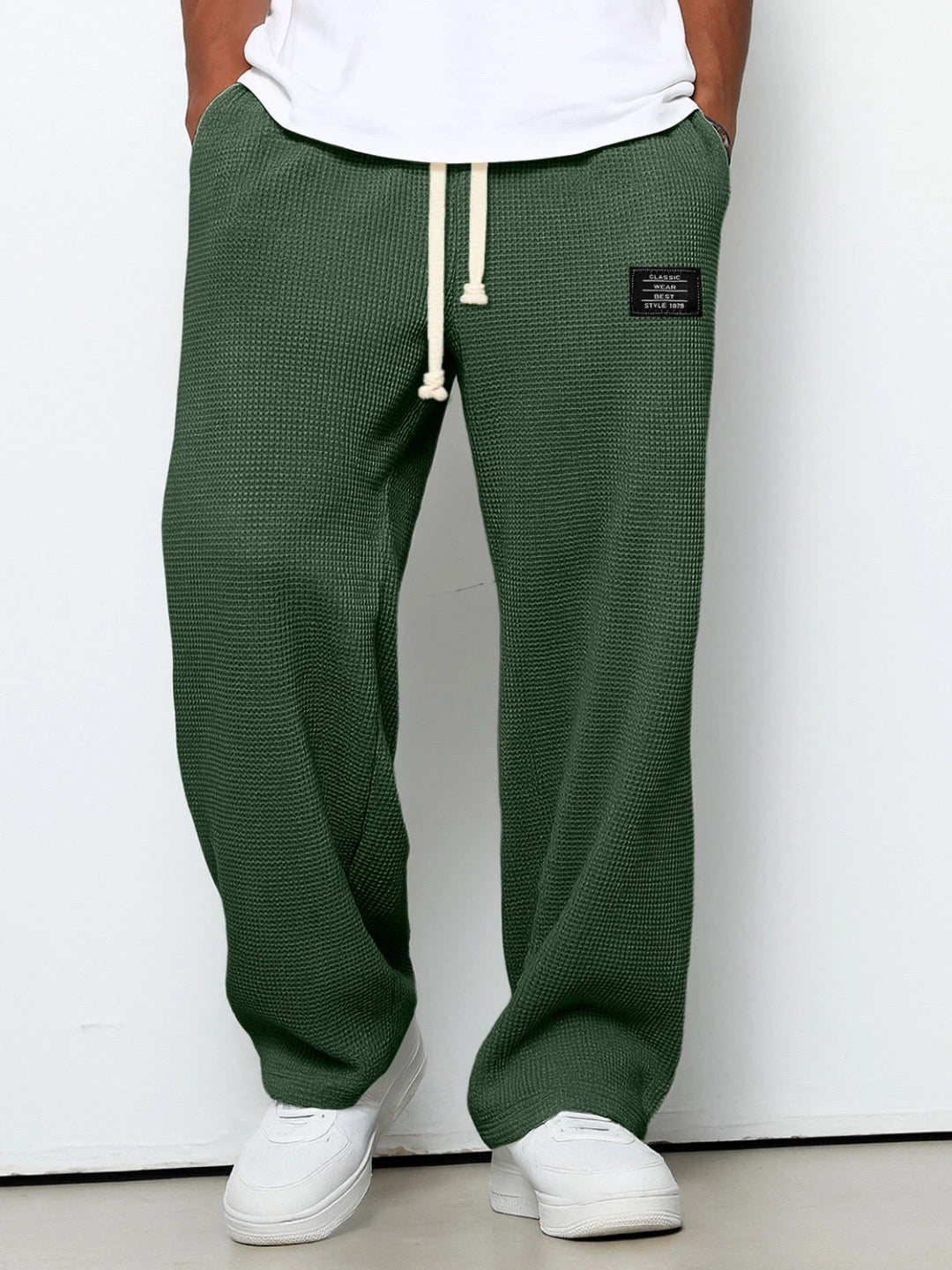 Pantalon large à taille ajustable