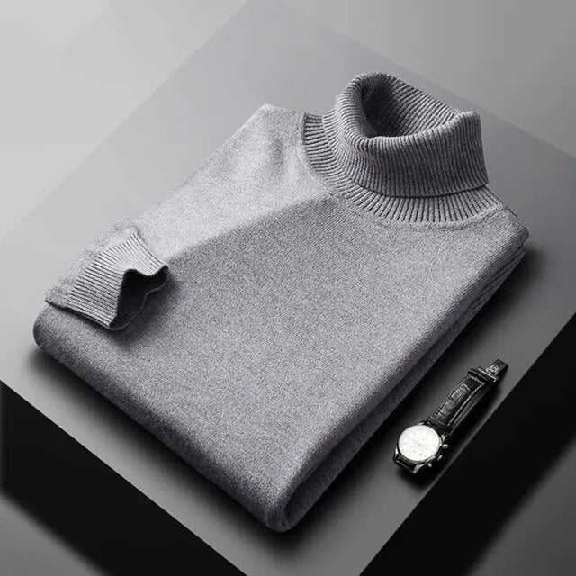 Pull à col roulé en cachemire