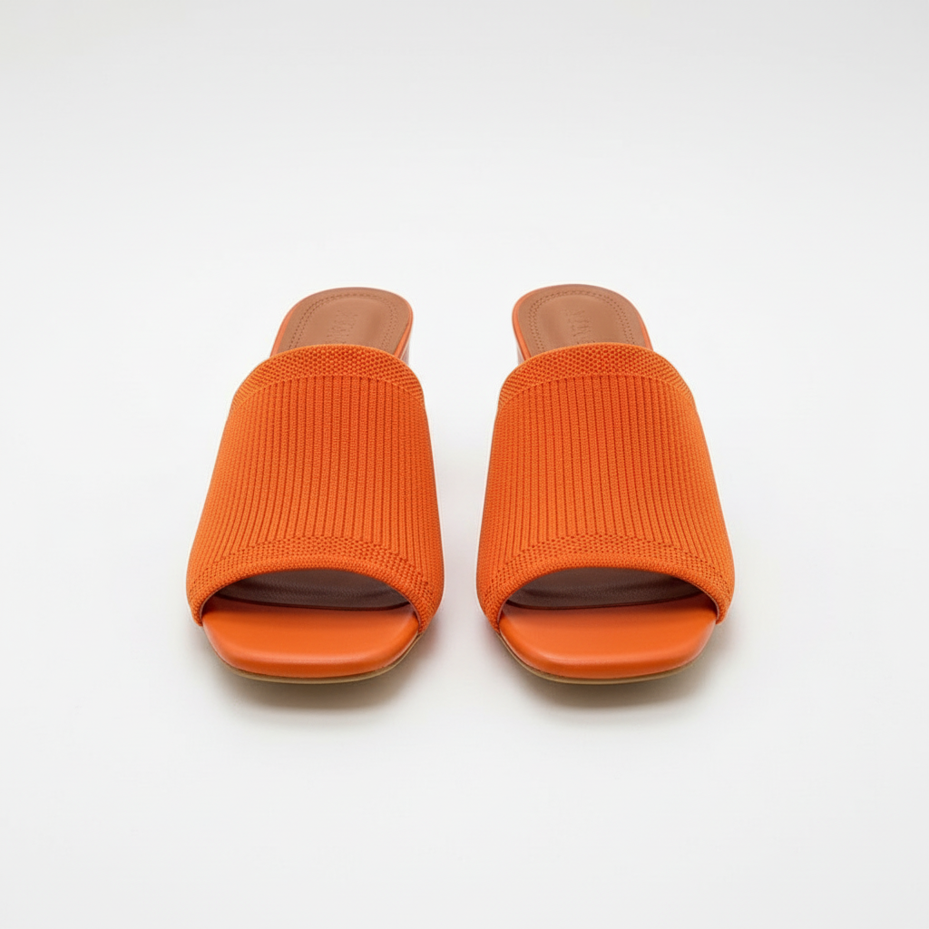 Mules Maille Talon Bloc