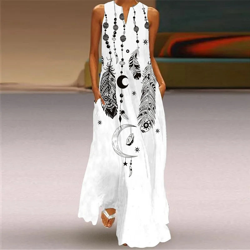 Robe trapèze imprimé floral