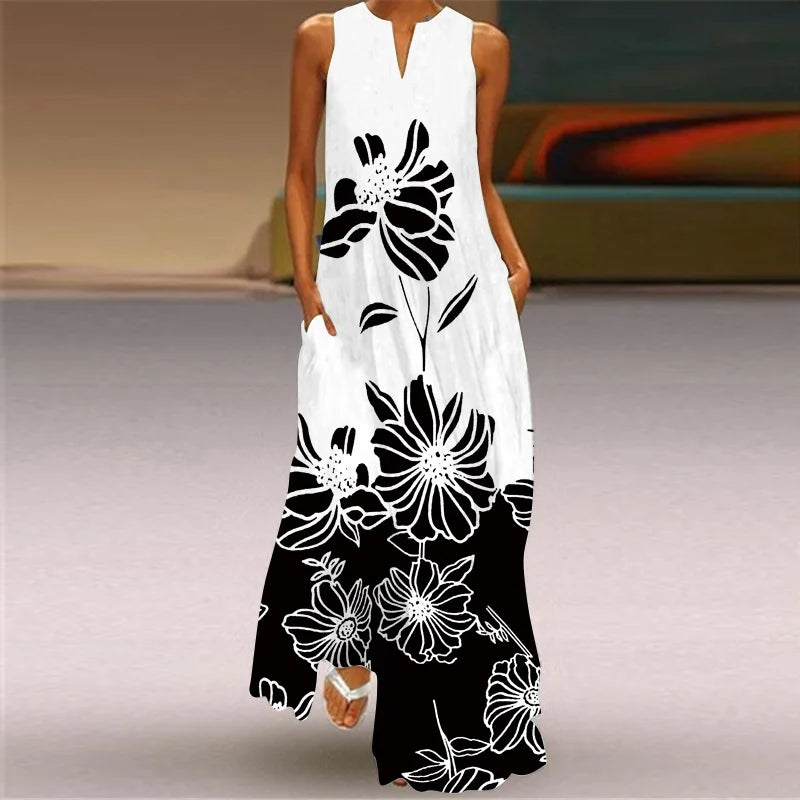 Robe trapèze imprimé floral