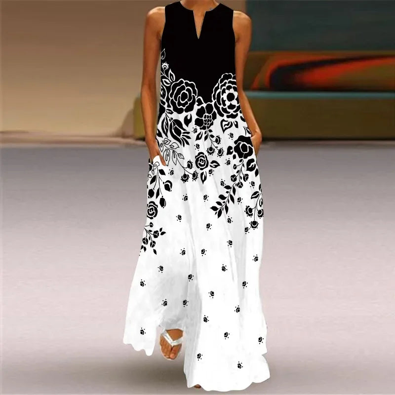 Robe trapèze imprimé floral