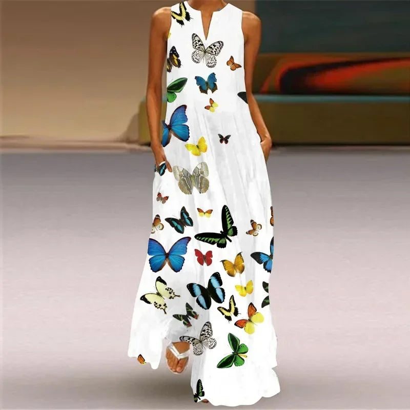 Robe trapèze imprimé floral