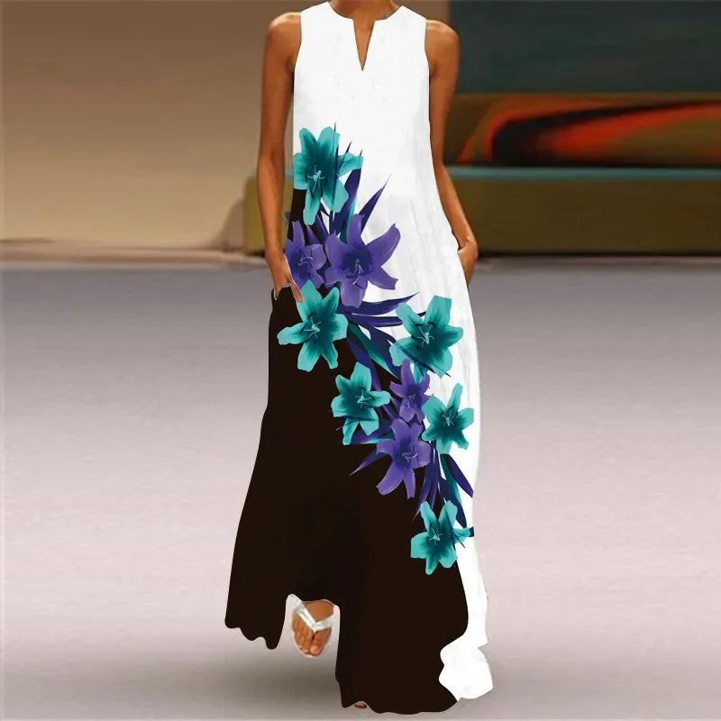 Robe trapèze imprimé floral