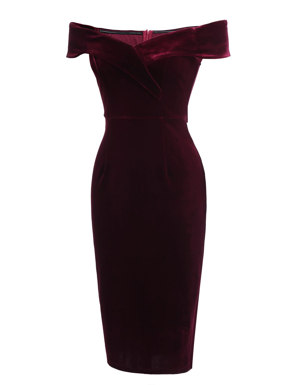 Robe moulante en velours