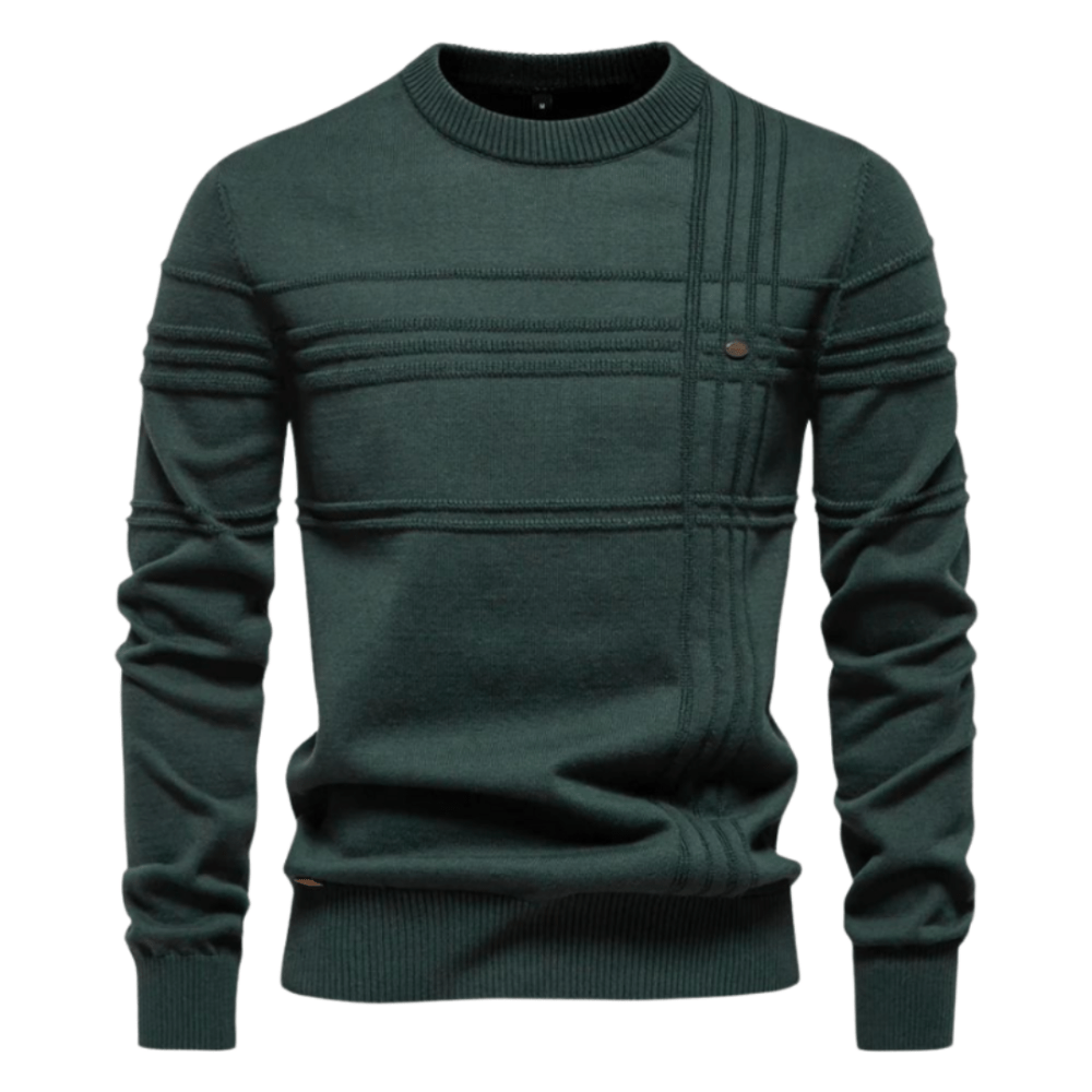 Élégant pull à carreaux