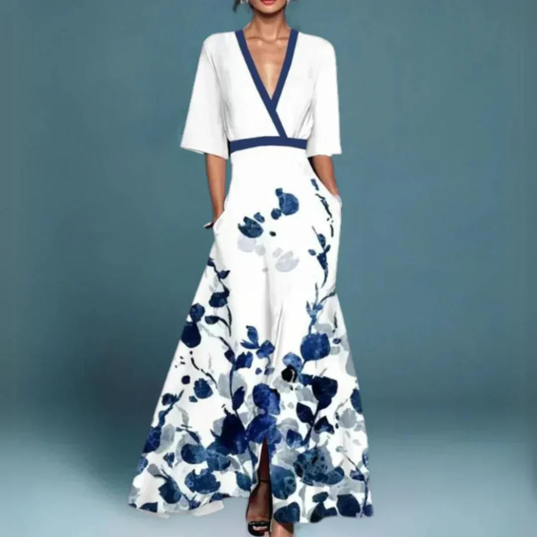 Robe florale croisée