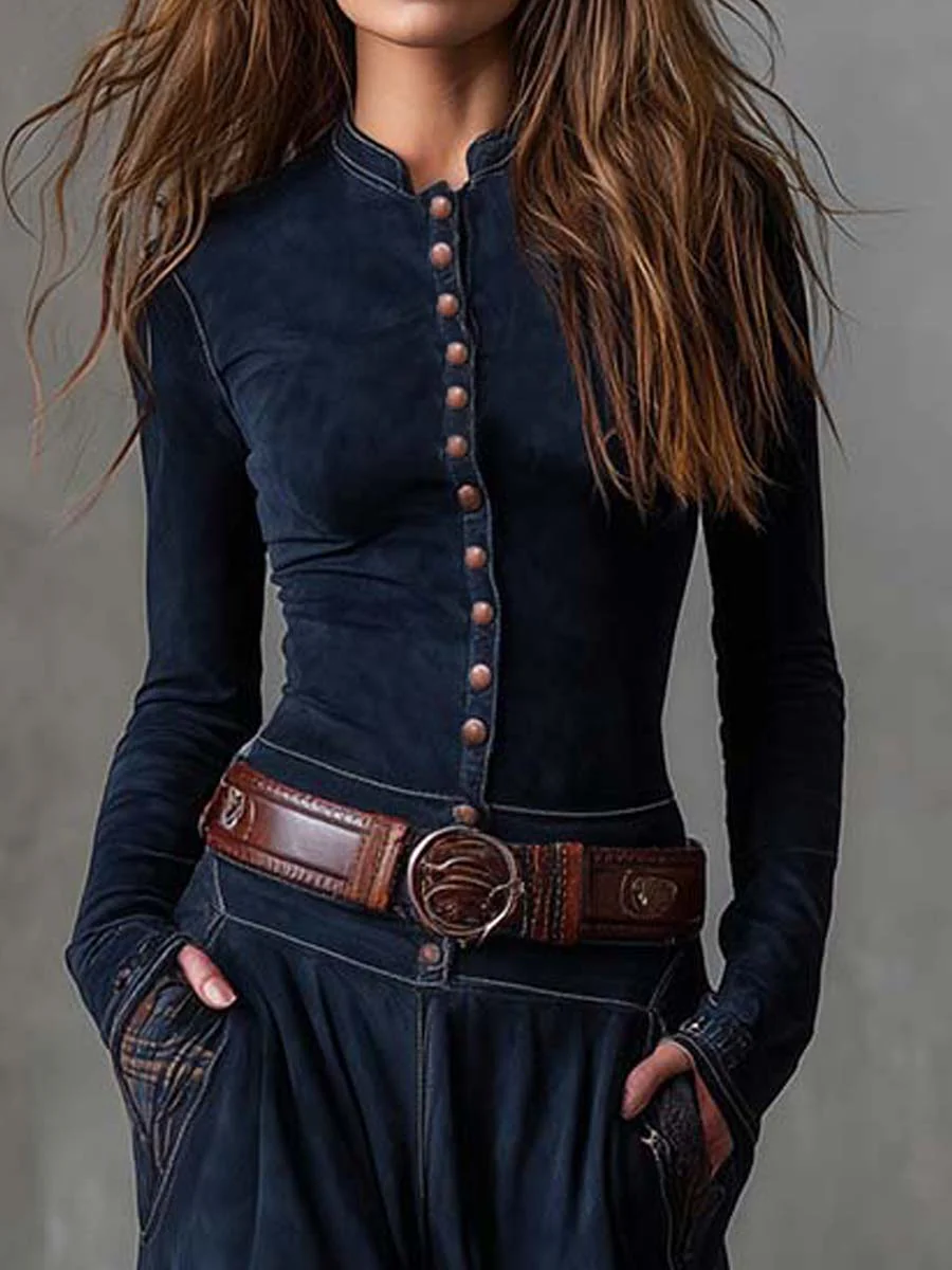 Robe longue à carreaux avec ceinture