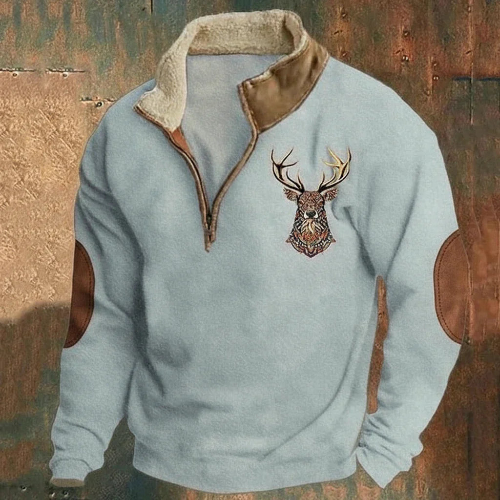 Pull en maille à motif cerf