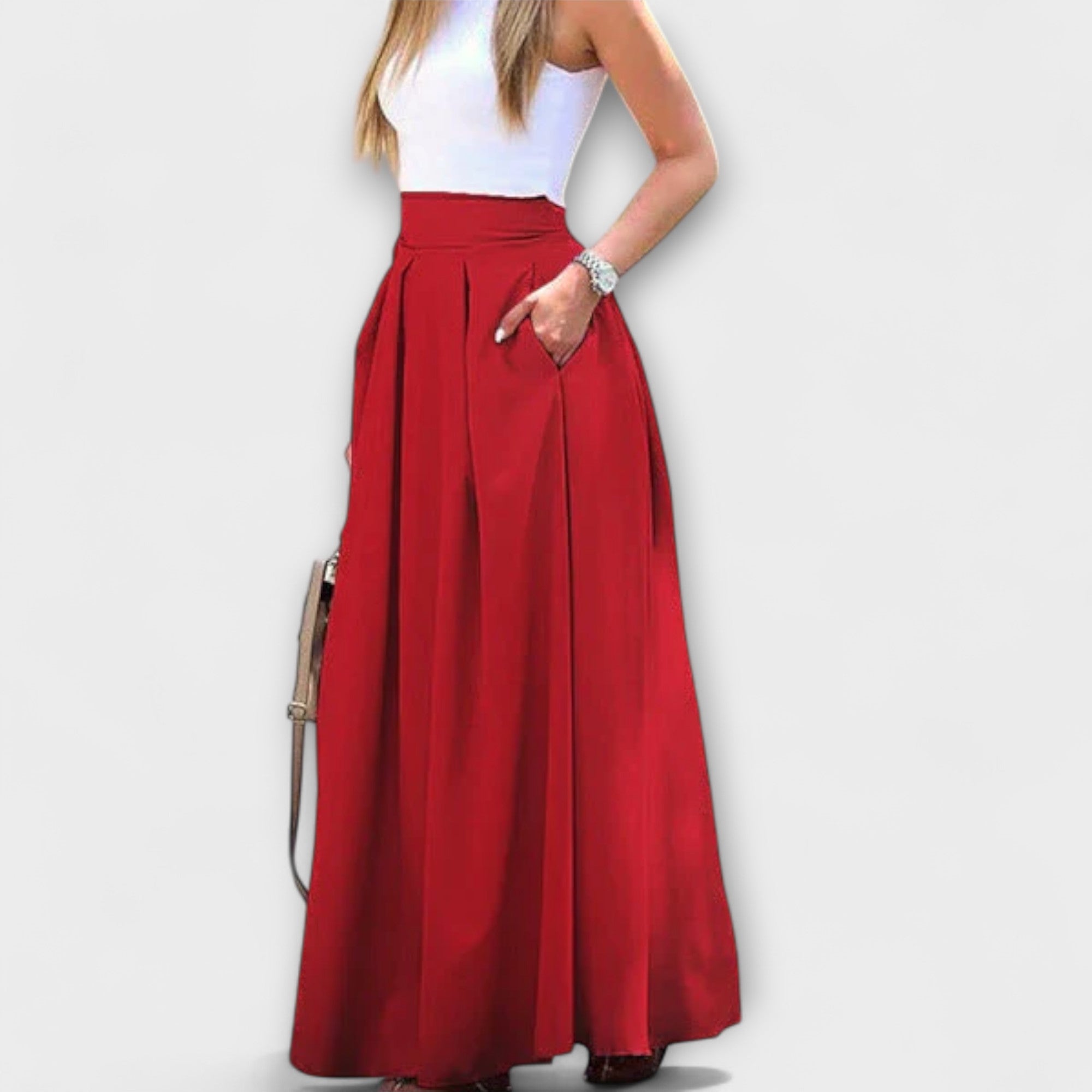 Jupe longue taille haute