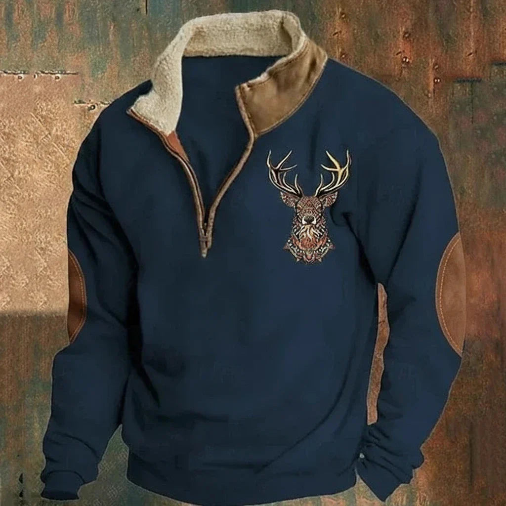 Pull en maille à motif cerf