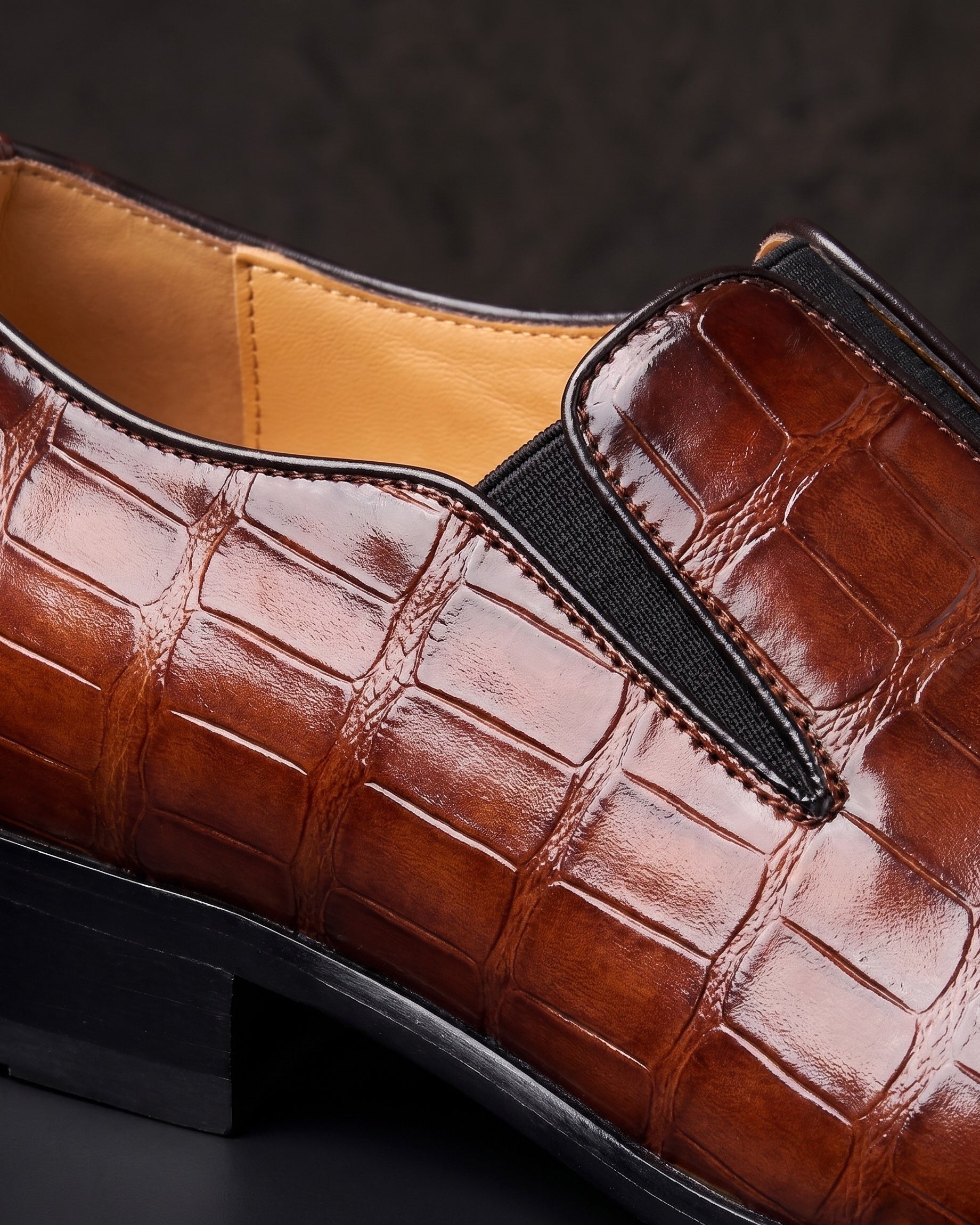 Slippers Effet Croco