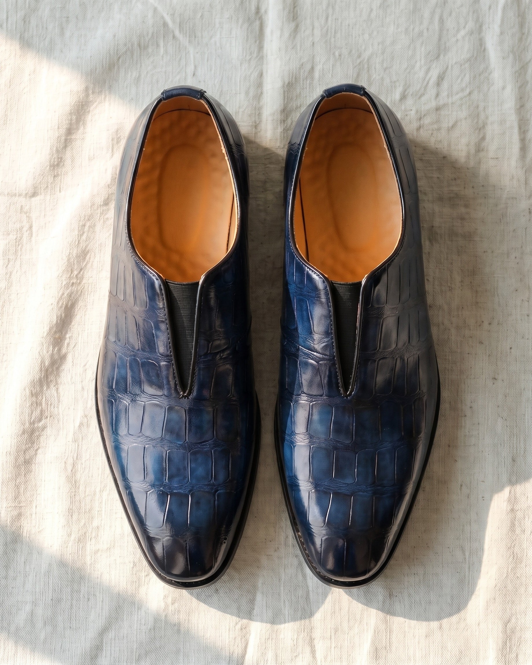 Slippers Effet Croco
