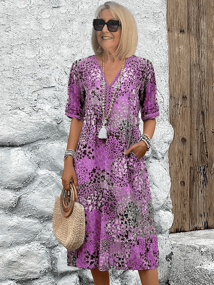 Robe midi fleurie
