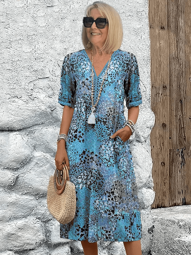 Robe midi fleurie