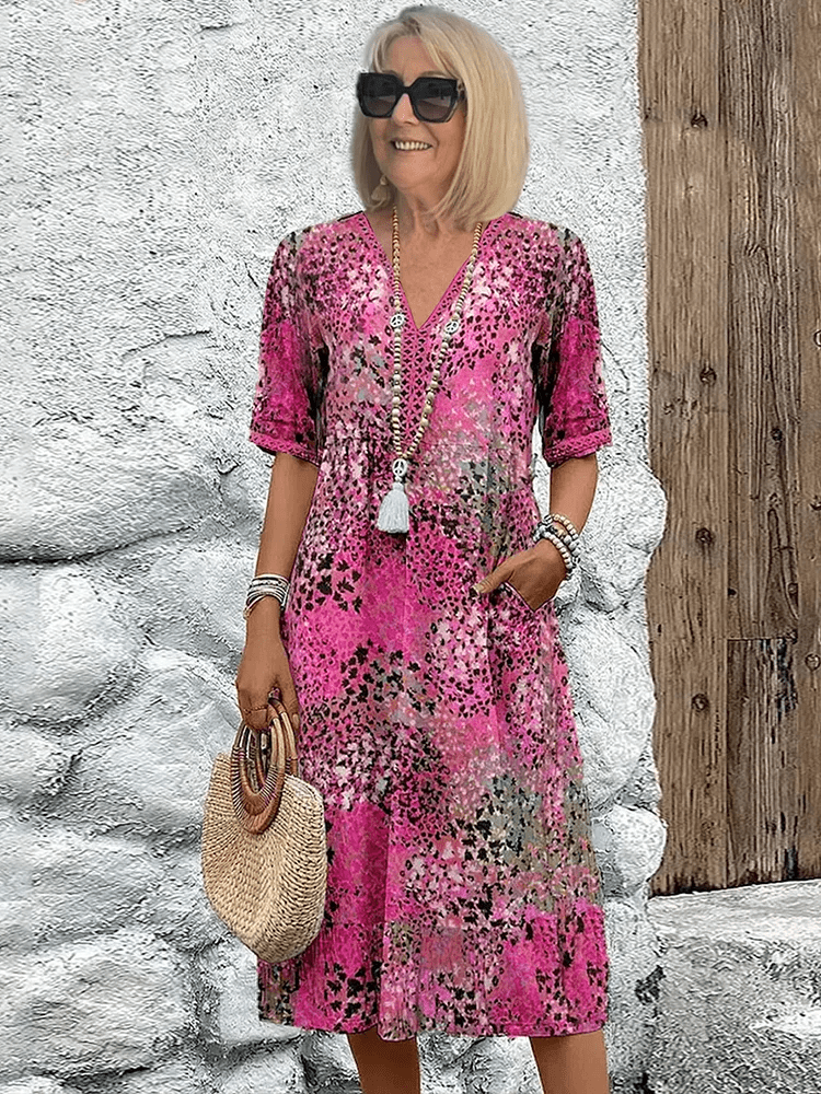 Robe midi fleurie