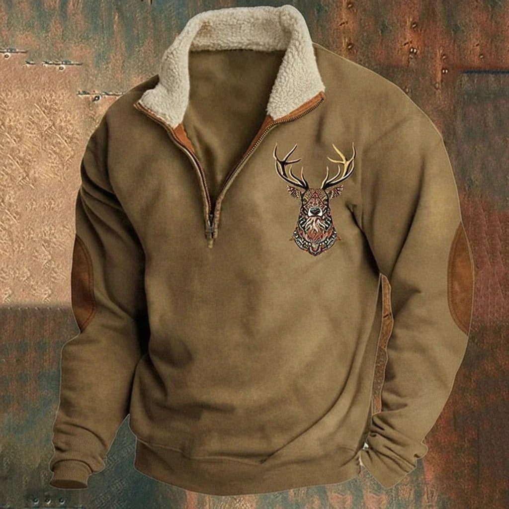 Pull en maille à motif cerf