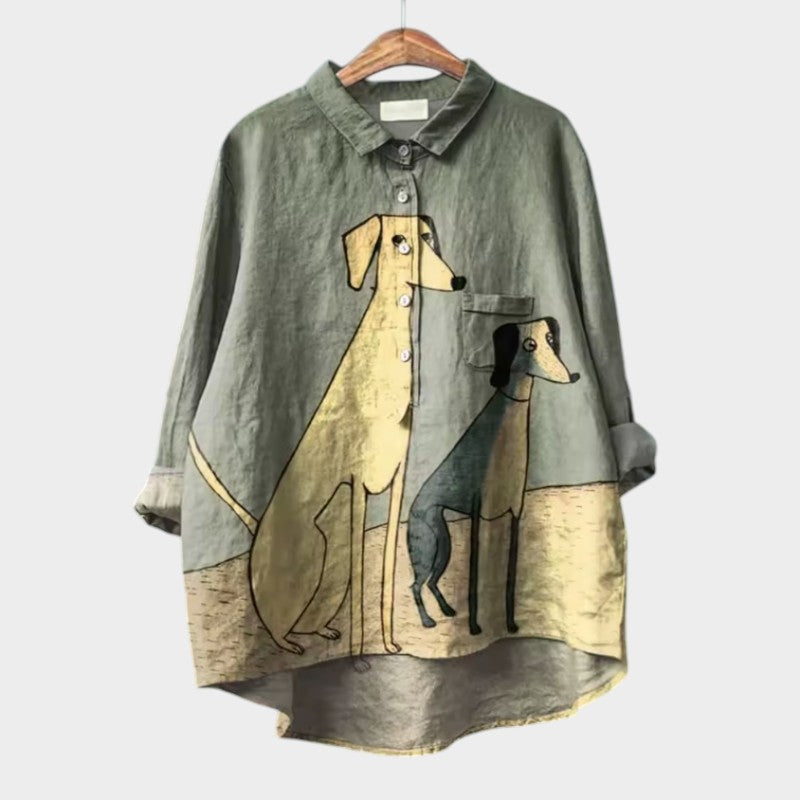 Chemisier en coton imprimé