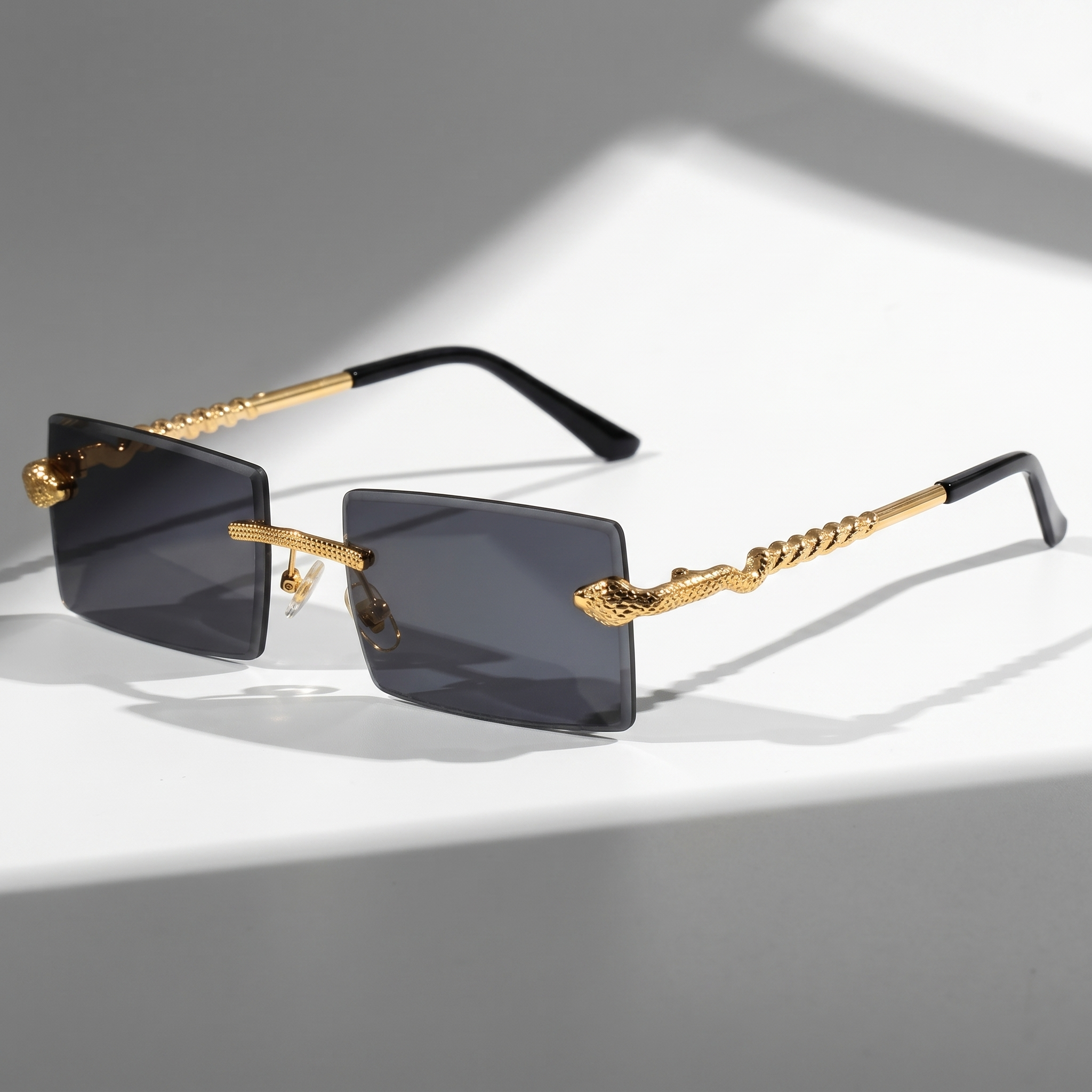 Lunettes de Soleil Rectangle Sans Monture