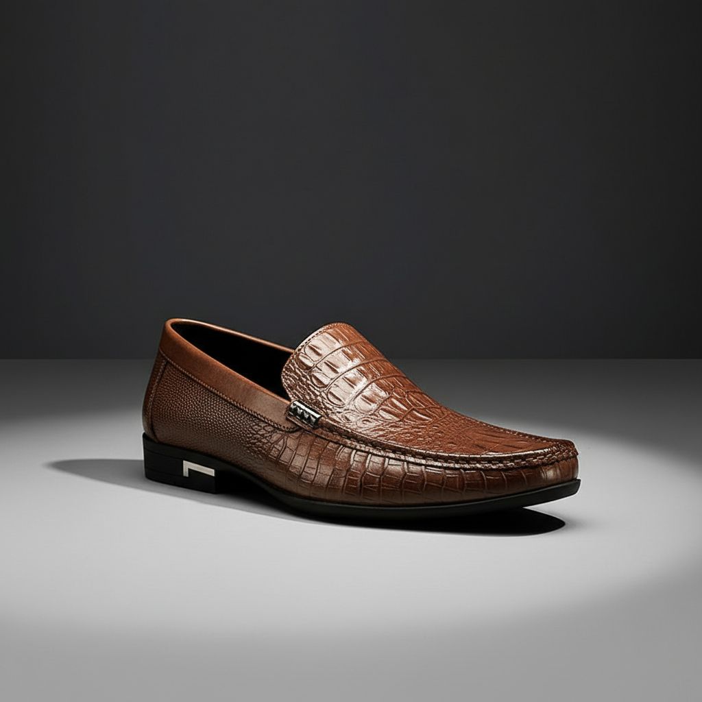 Mocassins Croco Surpiqûre