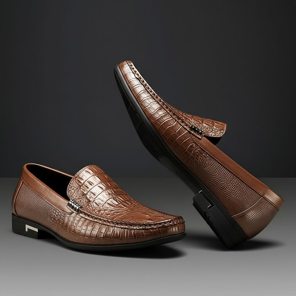 Mocassins Croco Surpiqûre