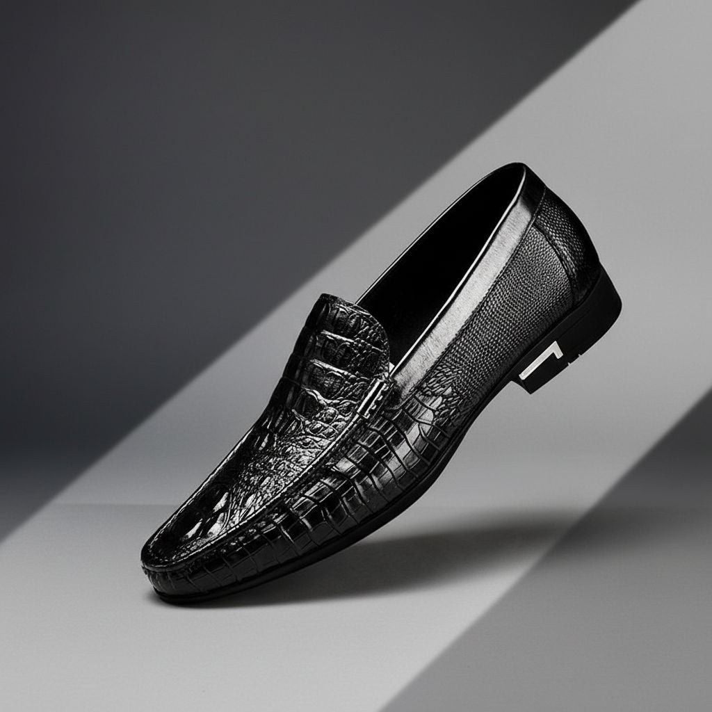Mocassins Croco Surpiqûre