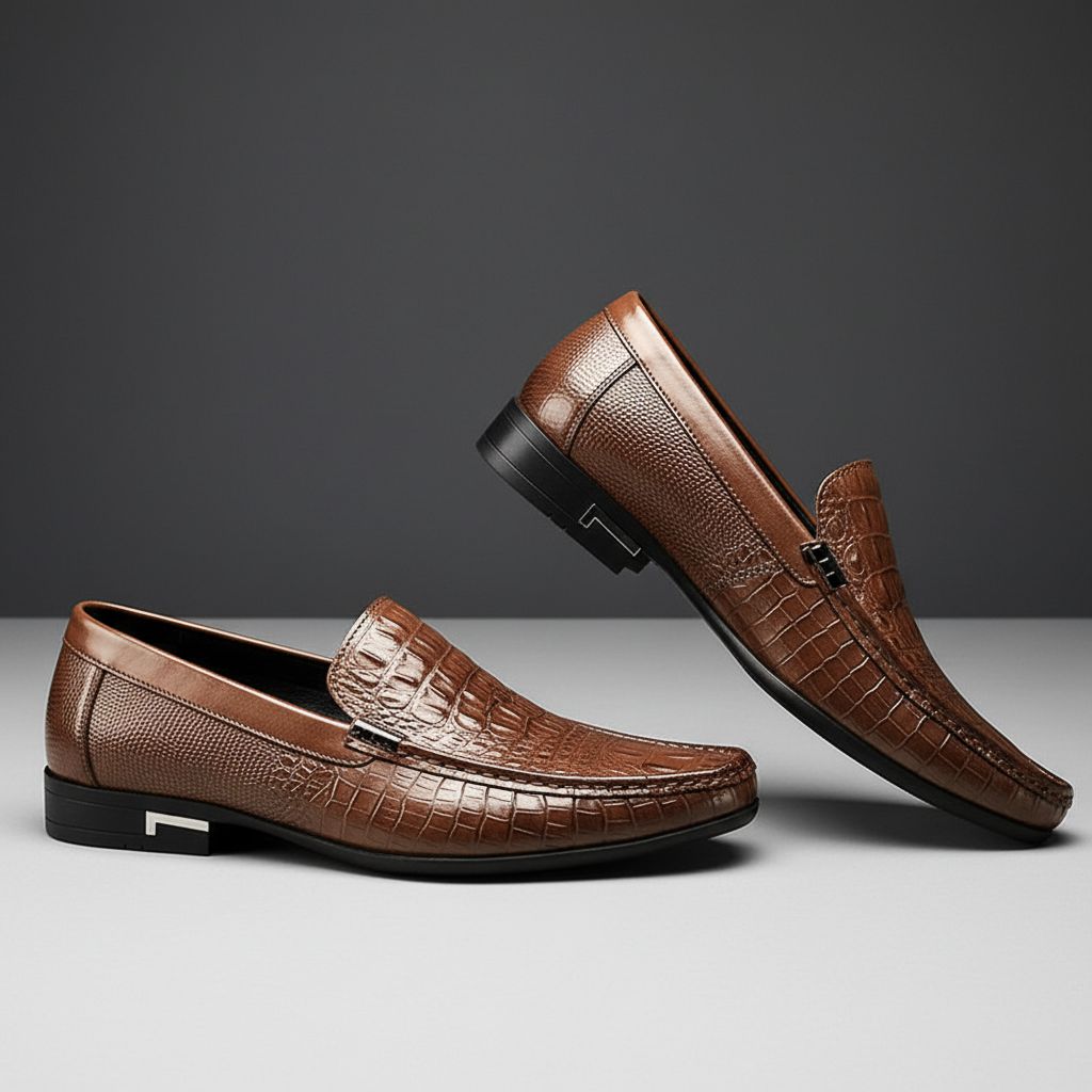 Mocassins Croco Surpiqûre