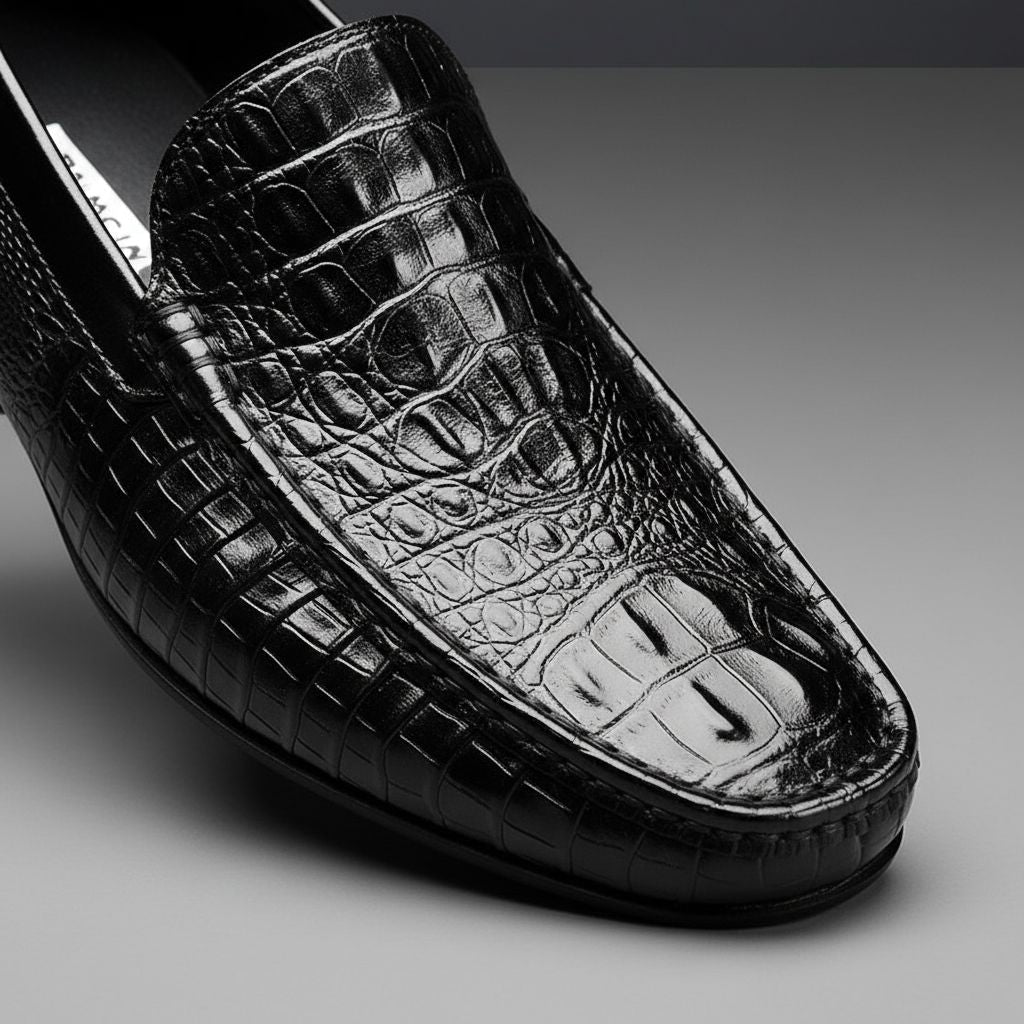 Mocassins Croco Surpiqûre