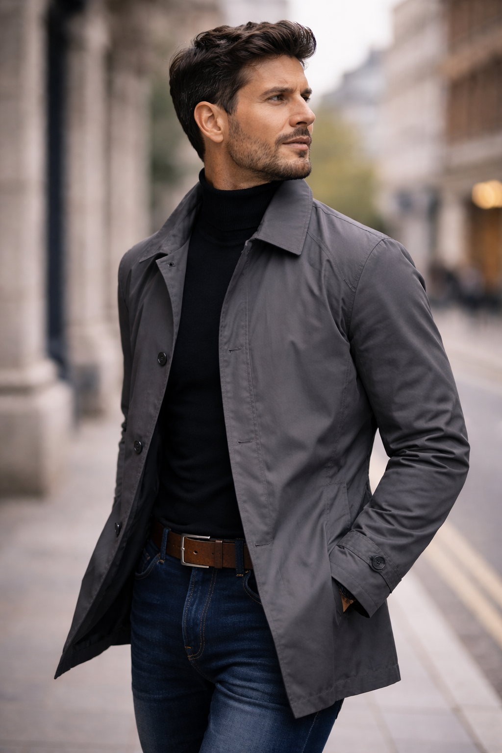 Manteau ajusté à coupe droite