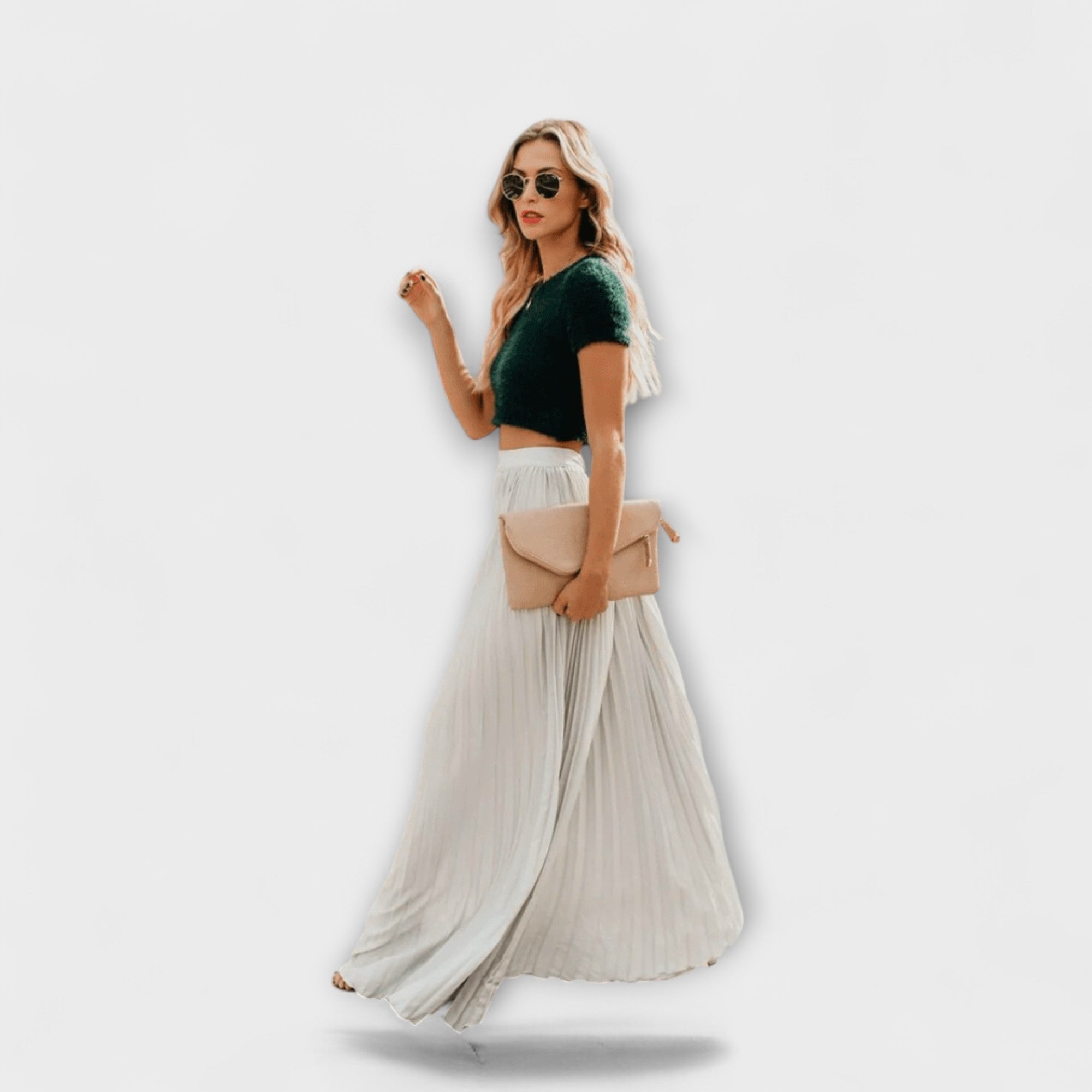 Falda Maxi Plisada