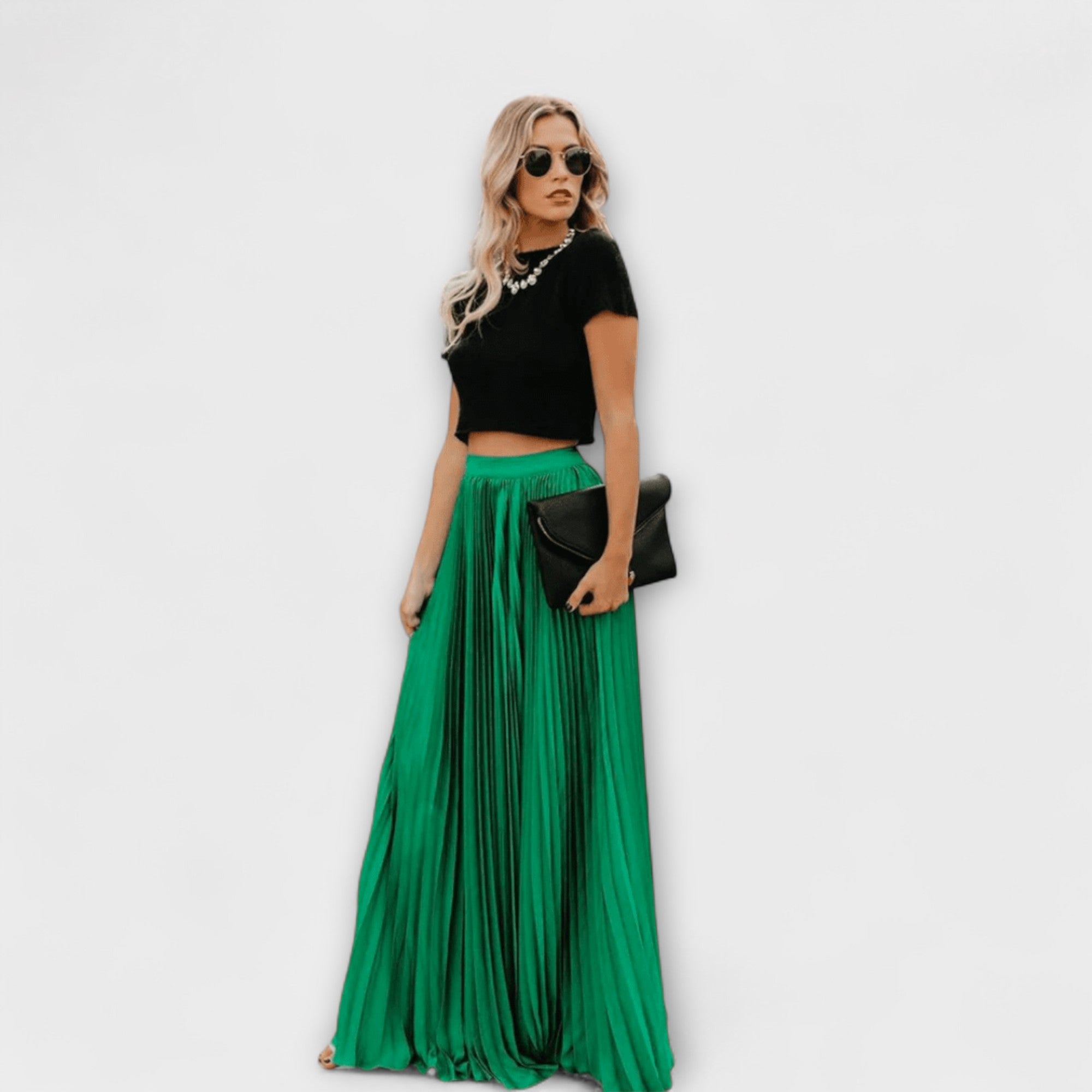 Falda Maxi Plisada