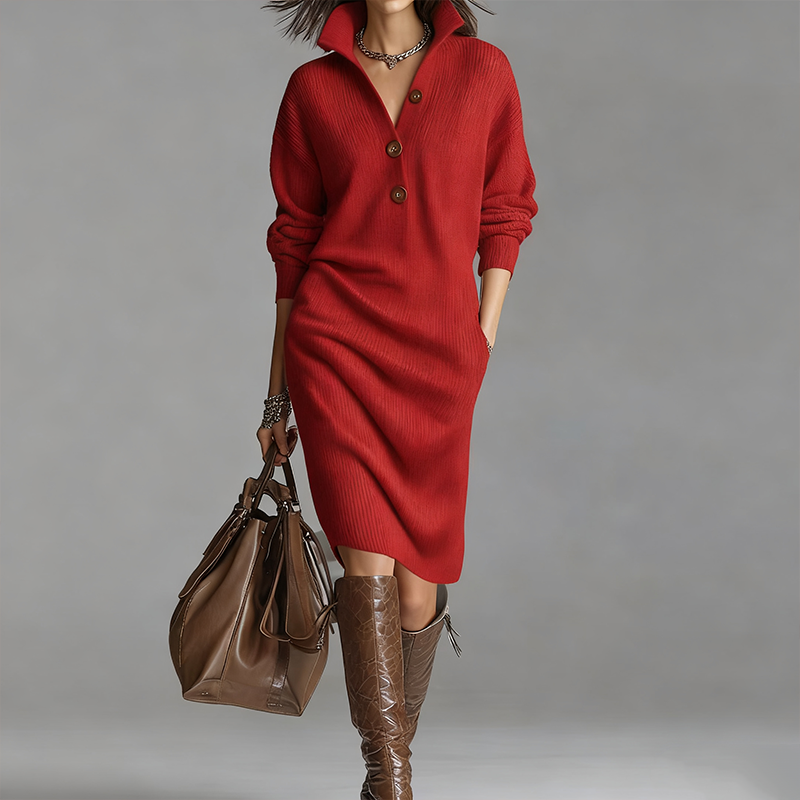 Robe en maille coupe classique
