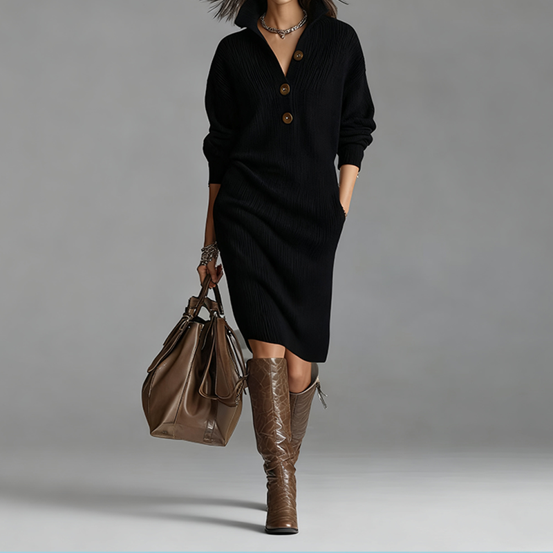 Robe en maille coupe classique