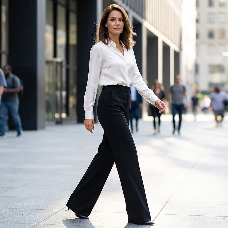 Pantalon de costume taille haute