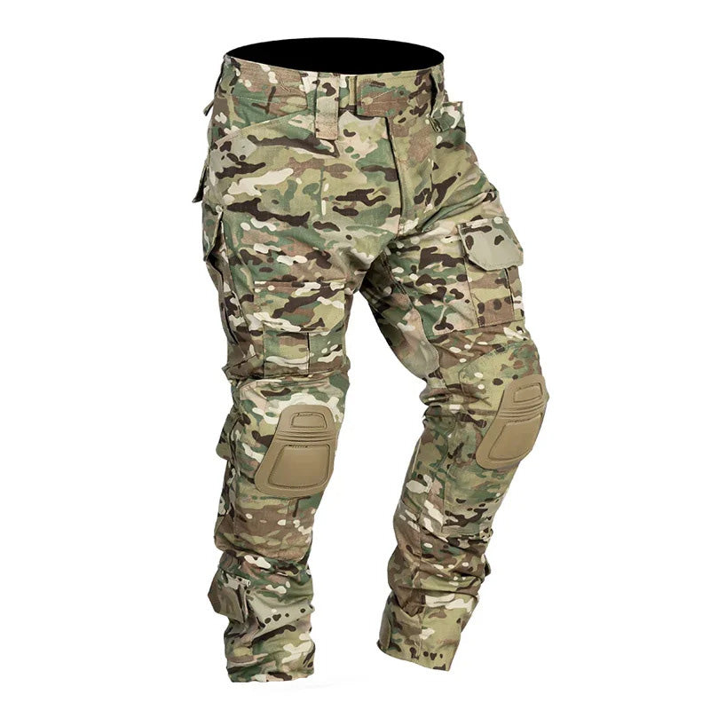 Pantalon cargo à genouillères intégrées