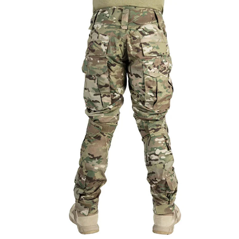 Pantalon cargo à genouillères intégrées