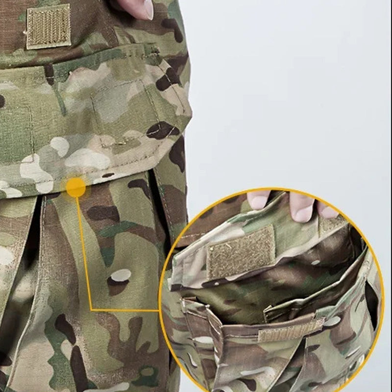 Pantalon cargo à genouillères intégrées