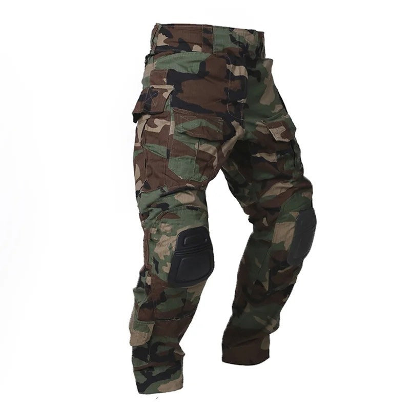 Pantalon cargo à genouillères intégrées