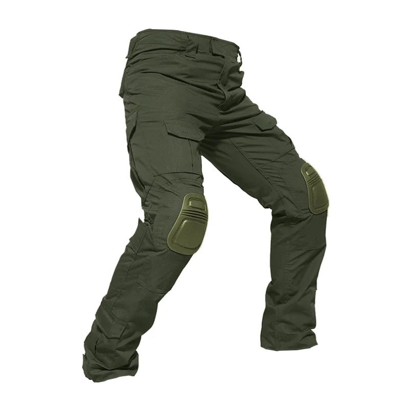 Pantalon cargo à genouillères intégrées