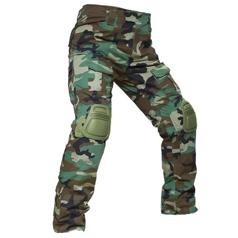 Pantalon cargo à genouillères intégrées