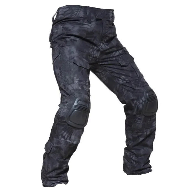 Pantalon cargo à genouillères intégrées